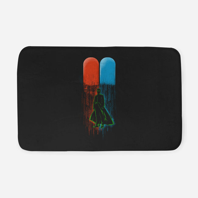 Red Pill Blue Pill-none memory foam bath mat-Wookie Mike