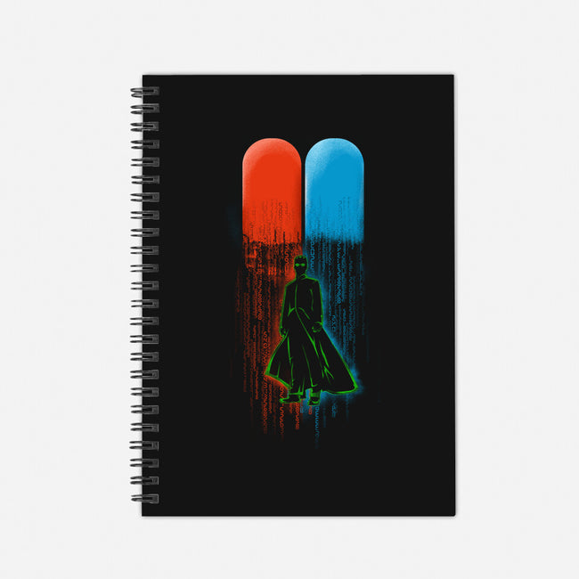 Red Pill Blue Pill-none dot grid notebook-Wookie Mike