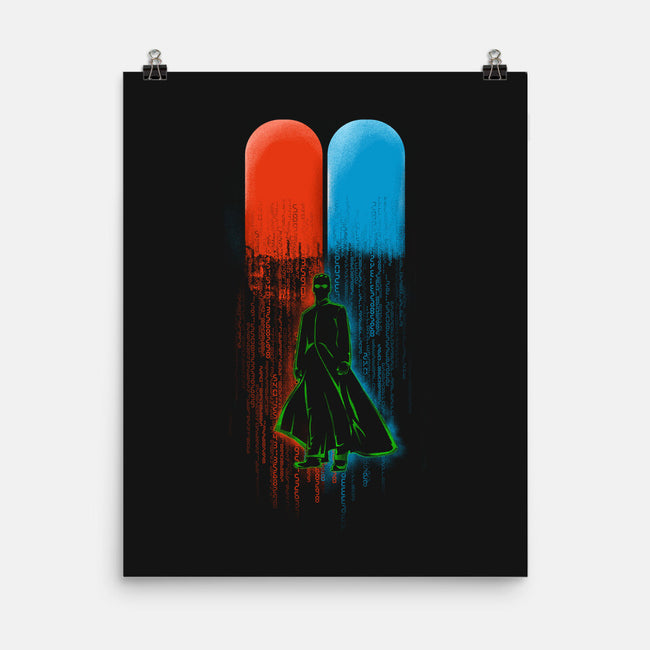 Red Pill Blue Pill-none matte poster-Wookie Mike