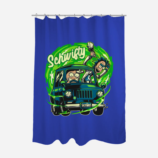 Schwifty!-none polyester shower curtain-AmielLarazo