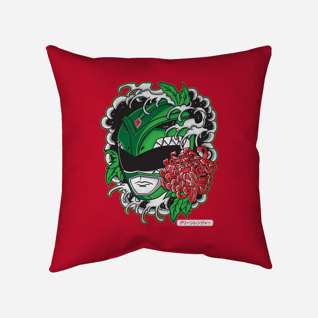 Green Powerhouse-none removable cover throw pillow-turborat14