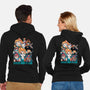 90's Anime Neko-unisex zip-up sweatshirt-Corgibutt