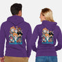 90's Anime Neko-unisex zip-up sweatshirt-Corgibutt