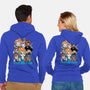 90's Anime Neko-unisex zip-up sweatshirt-Corgibutt