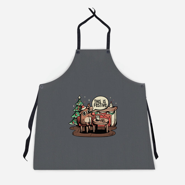 This Is Festive-unisex kitchen apron-eduely