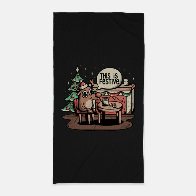 This Is Festive-none beach towel-eduely