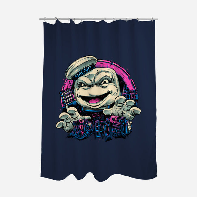 Spooky Puft-none polyester shower curtain-glitchygorilla