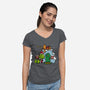 Grinch Nuts-womens v-neck tee-Boggs Nicolas