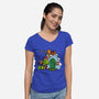 Grinch Nuts-womens v-neck tee-Boggs Nicolas