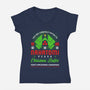 Plaza Invite-womens v-neck tee-rocketman_art