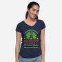 Plaza Invite-womens v-neck tee-rocketman_art