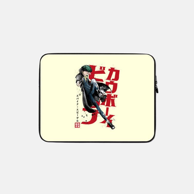 Spike Sumi-E-none zippered laptop sleeve-DrMonekers