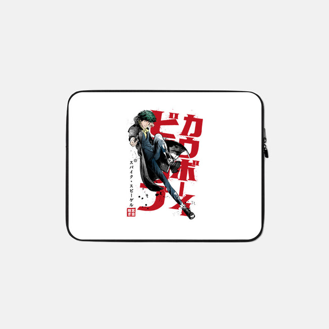 Spike Sumi-E-none zippered laptop sleeve-DrMonekers