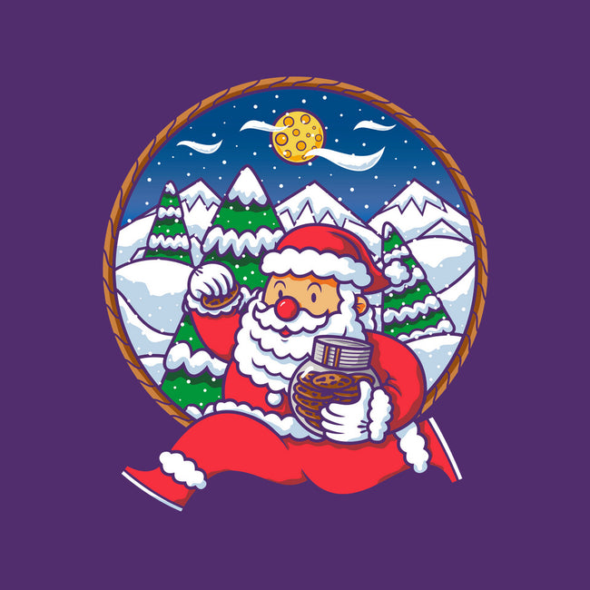 Santa Run-none glossy sticker-krisren28