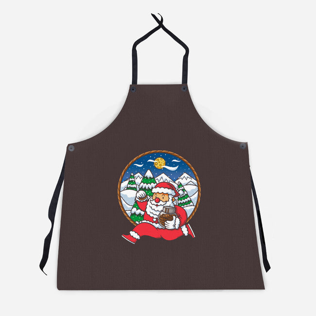 Santa Run-unisex kitchen apron-krisren28