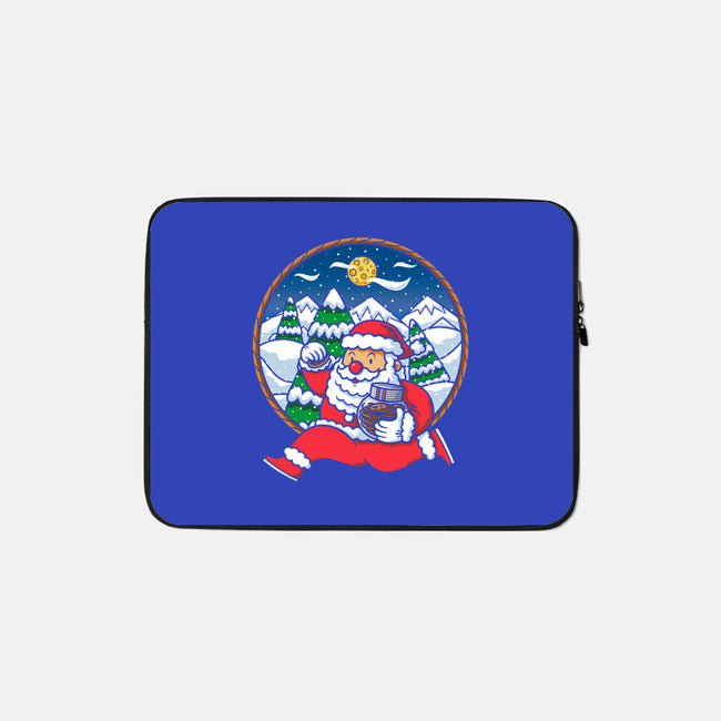 Santa Run-none zippered laptop sleeve-krisren28