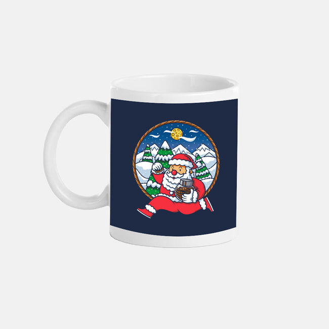 Santa Run-none glossy mug-krisren28
