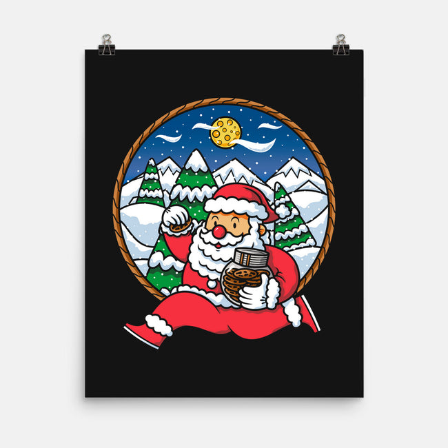 Santa Run-none matte poster-krisren28