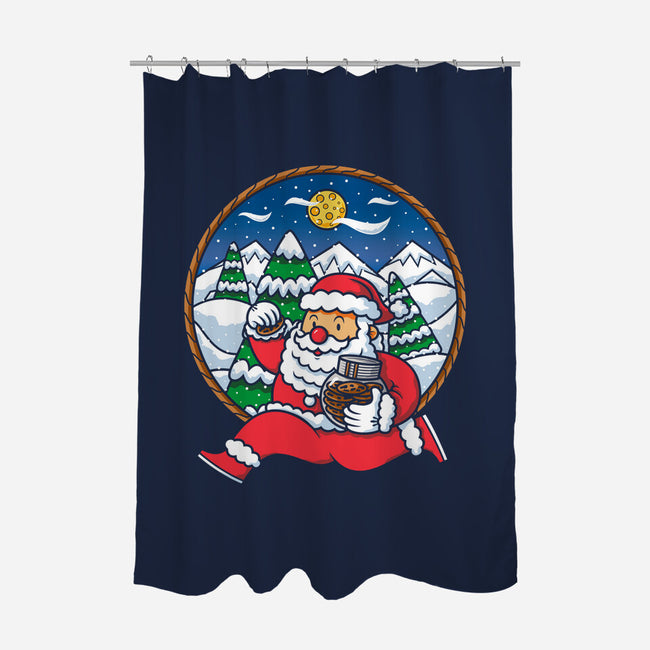 Santa Run-none polyester shower curtain-krisren28