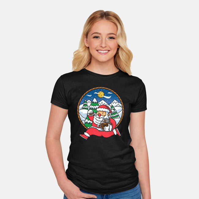 Santa Run-womens fitted tee-krisren28