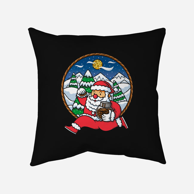 Santa Run-none removable cover throw pillow-krisren28