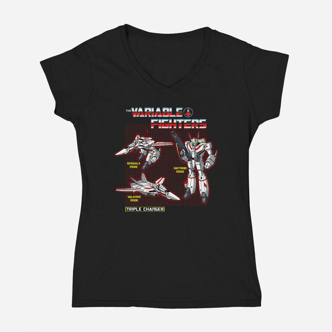 The Variable Fighters-womens v-neck tee-Boggs Nicolas