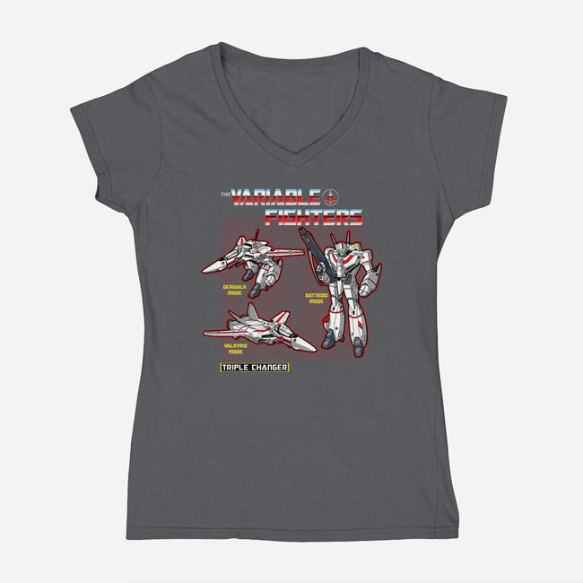 The Variable Fighters-womens v-neck tee-Boggs Nicolas