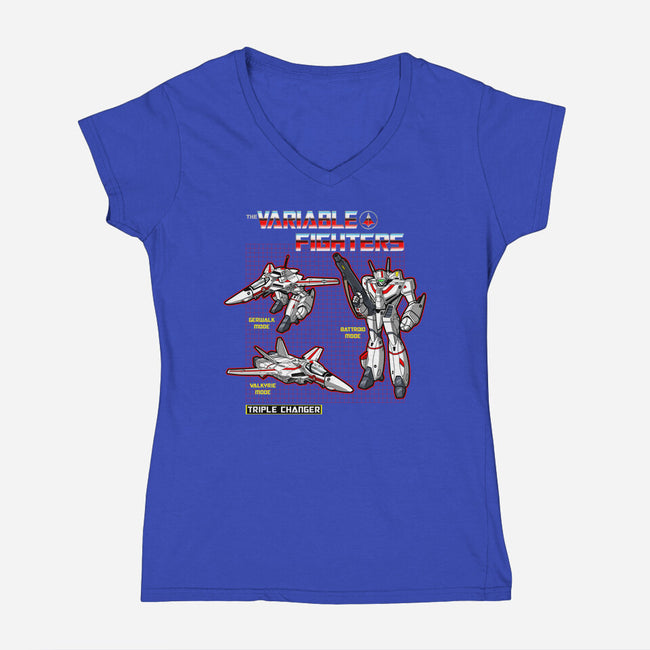 The Variable Fighters-womens v-neck tee-Boggs Nicolas