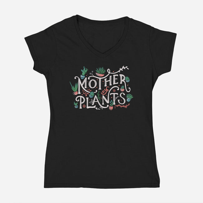Mother Of Plants-womens v-neck tee-tobefonseca