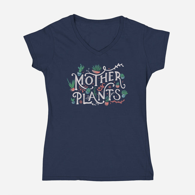 Mother Of Plants-womens v-neck tee-tobefonseca
