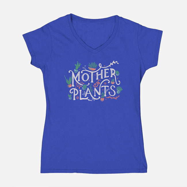 Mother Of Plants-womens v-neck tee-tobefonseca