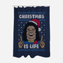Christmas Is Life!-none polyester shower curtain-Raffiti