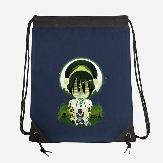Earthbender Landscape-none drawstring bag-dandingeroz