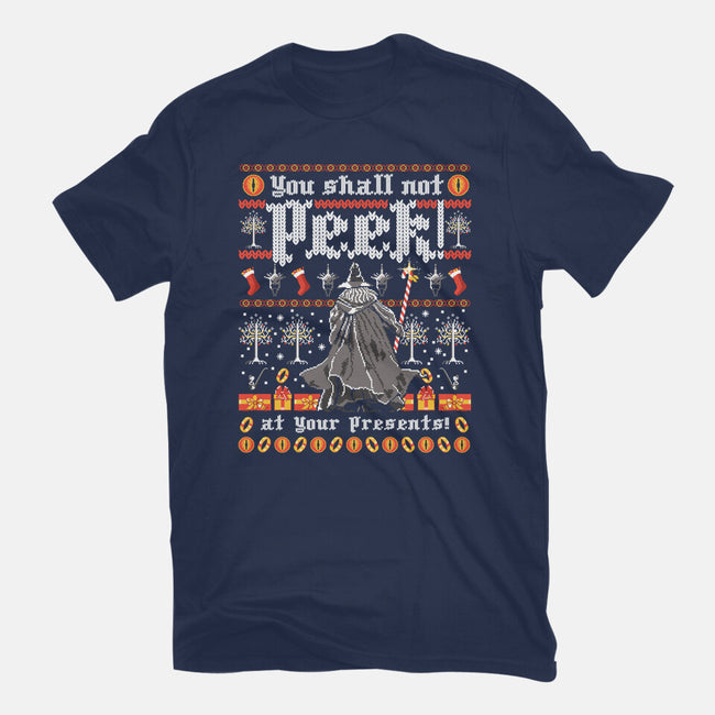 You Shall Not Peek-womens fitted tee-rocketman_art