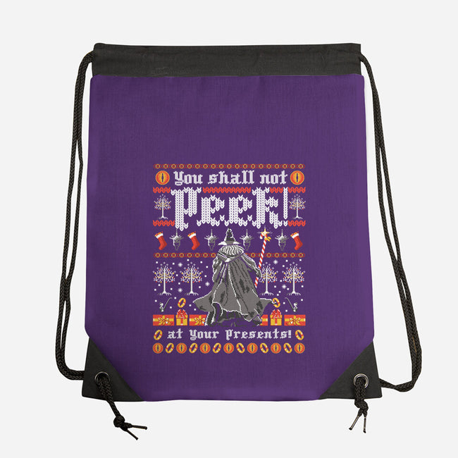 You Shall Not Peek-none drawstring bag-rocketman_art