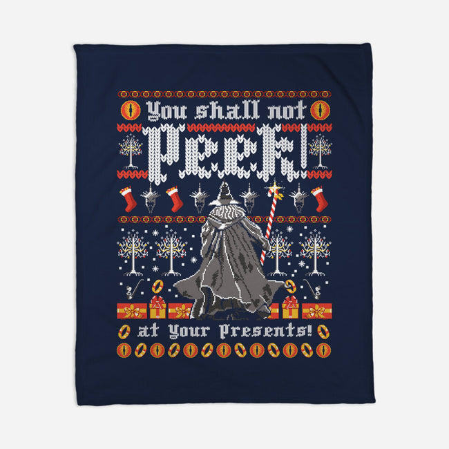 You Shall Not Peek-none fleece blanket-rocketman_art