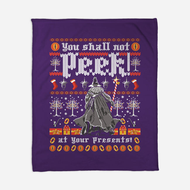 You Shall Not Peek-none fleece blanket-rocketman_art
