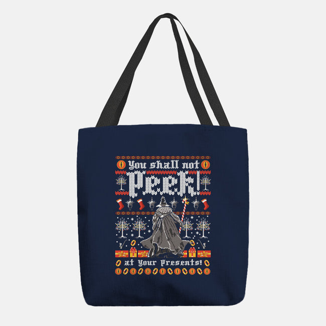 You Shall Not Peek-none basic tote-rocketman_art