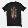 Bones And Flowers-womens fitted tee-eduely