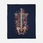 Bones And Flowers-none fleece blanket-eduely