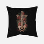 Bones And Flowers-none removable cover w insert throw pillow-eduely