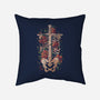 Bones And Flowers-none removable cover w insert throw pillow-eduely