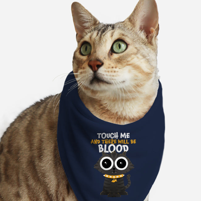 Touch Me And There Will Be Blood-cat bandana pet collar-zawitees