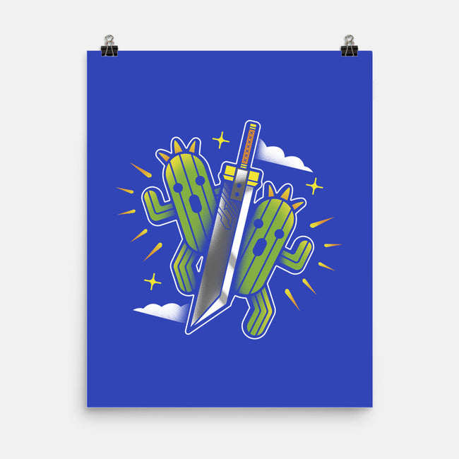 Cactuar Cloud Sword-none matte poster-Logozaste