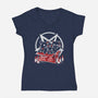 Adopt An Evil Pet-womens v-neck tee-NemiMakeit