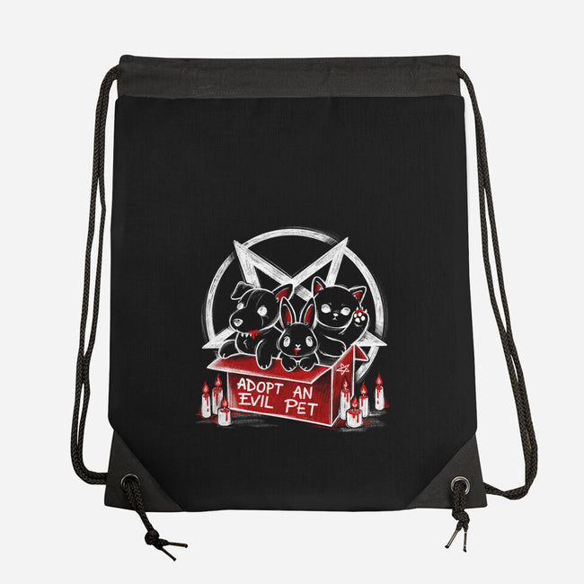 Adopt An Evil Pet-none drawstring bag-NemiMakeit