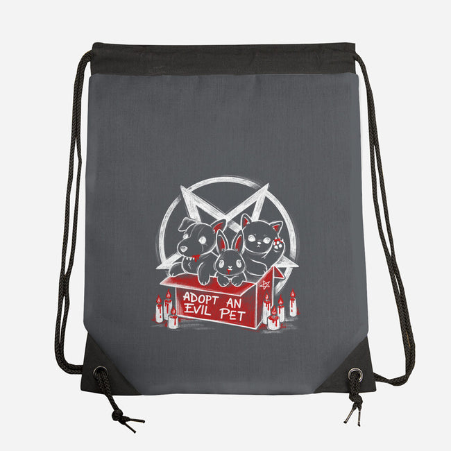 Adopt An Evil Pet-none drawstring bag-NemiMakeit