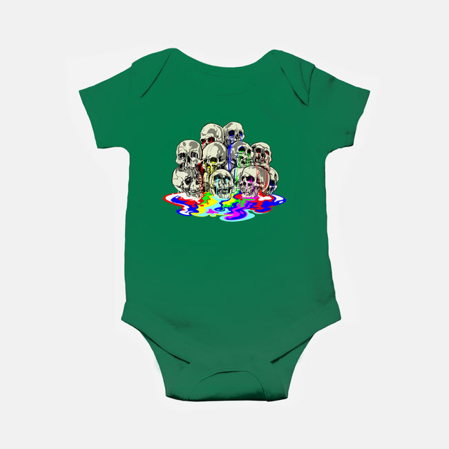 Melting Skulls-baby basic onesie-zascanauta