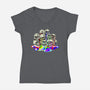 Melting Skulls-womens v-neck tee-zascanauta