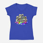 Melting Skulls-womens v-neck tee-zascanauta
